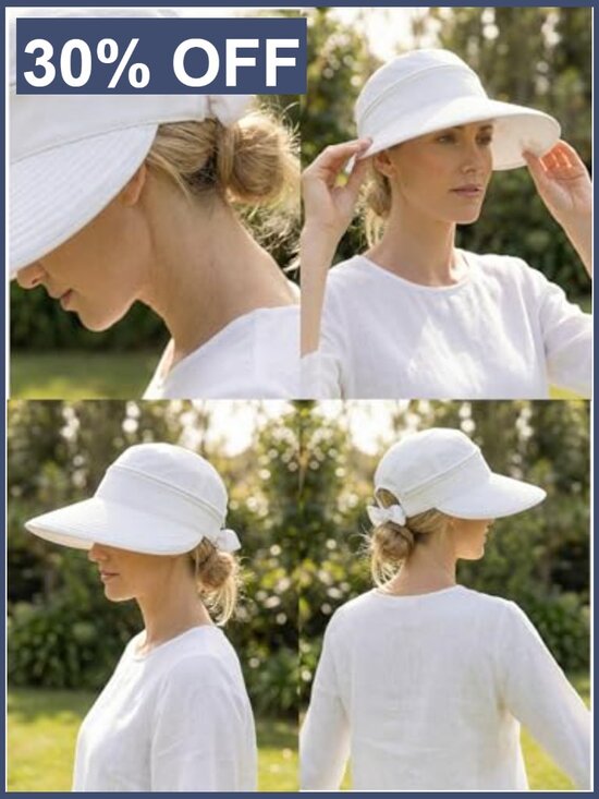 2-in-1 Sun Visor Hat Zipper Off Ponytail Friendly Lightweight Quick Dry UV main image 6